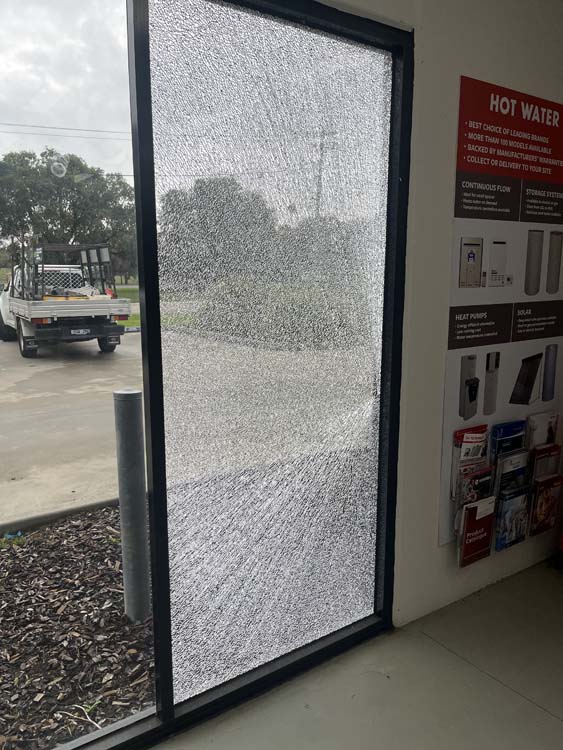 glass repair of broken house window in Red Hill South